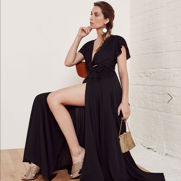 NWT Reformation Orchid in Black - Picture 2 of 8